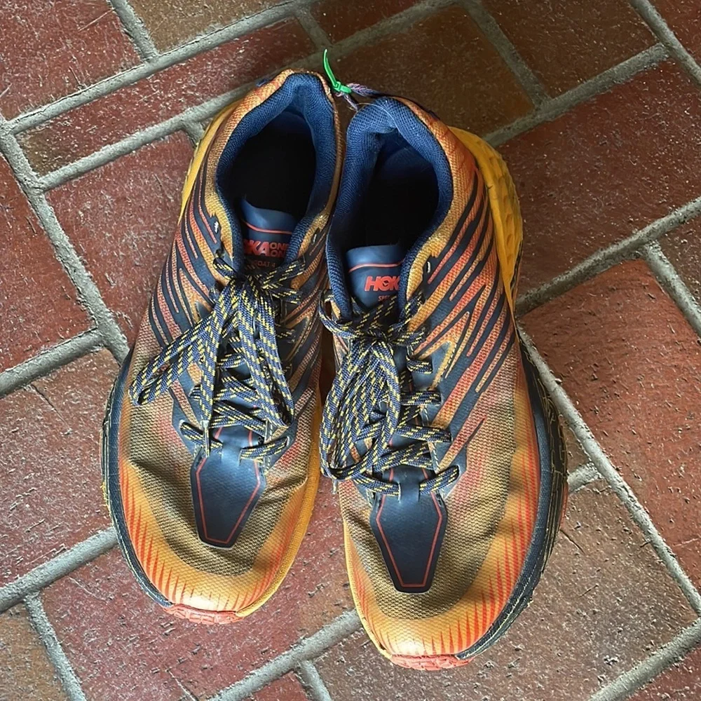 Hoka Speedgoat‎ Vibrant Orange and Black Shoes